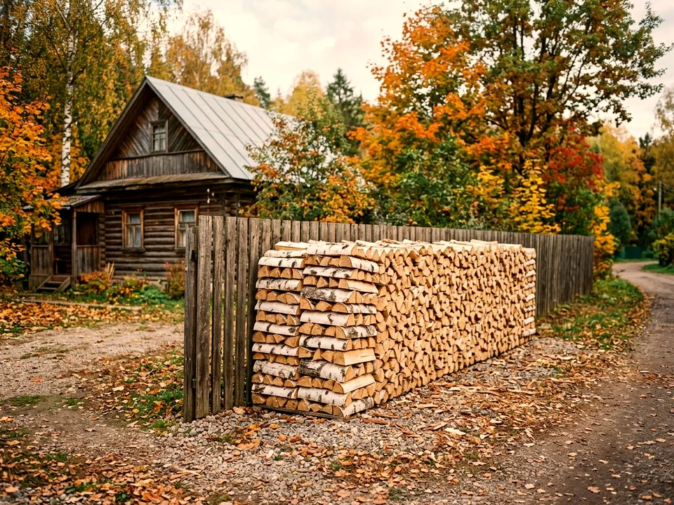 Берёза камерной сушки, Зима, улица Тихая, 35А