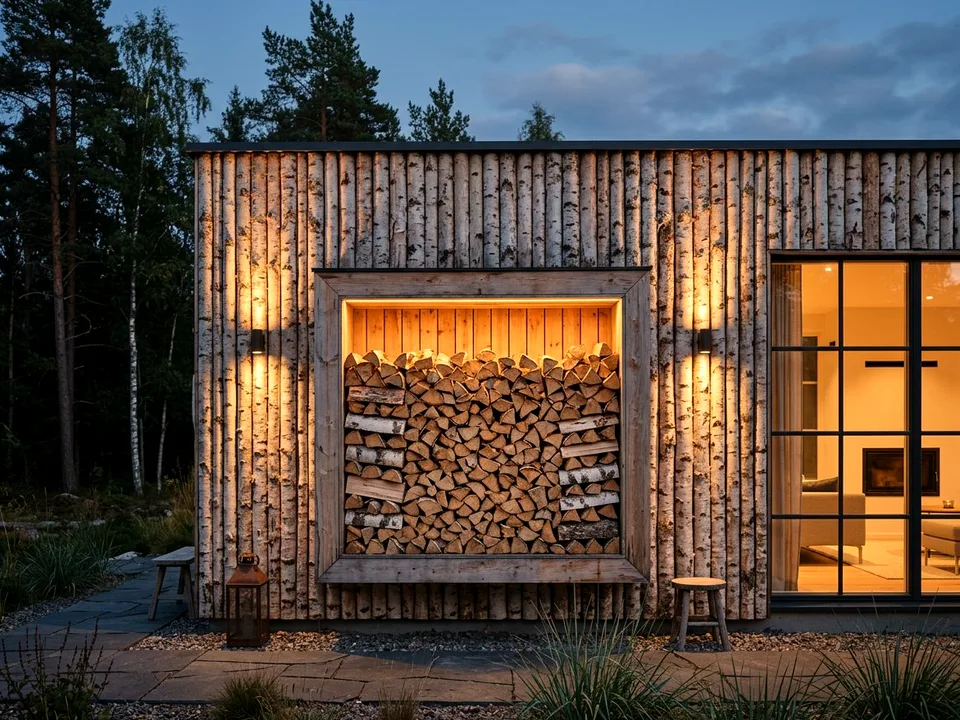 Круговая поленница holzhausen, Зима, проезд Ясеневая, 38